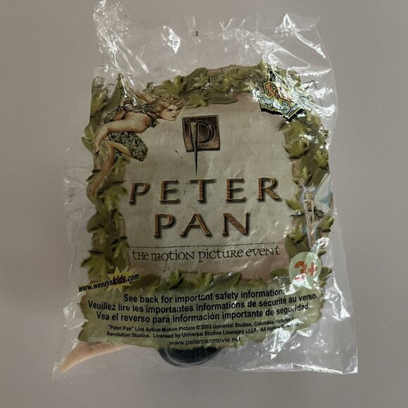 Disney Peter Pan Tinkerbell Clip Bag Charm Keychain Wendy's Flapping Glow Wings - Picture 2 of 11